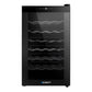 Wine Cooler 28 Bottles Glass Door Beverage Cooler Thermoelectric Fridge Black