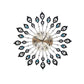 60CM Peacock Wall Clock Large 3D Modern Crystal Luxury Round Wall Clocks Home Decor Black