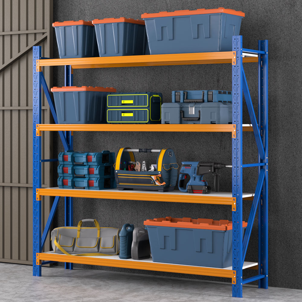 2Mx2M Garage Shelving Warehouse Rack Pallet Racking Storage Shelf Blue ...