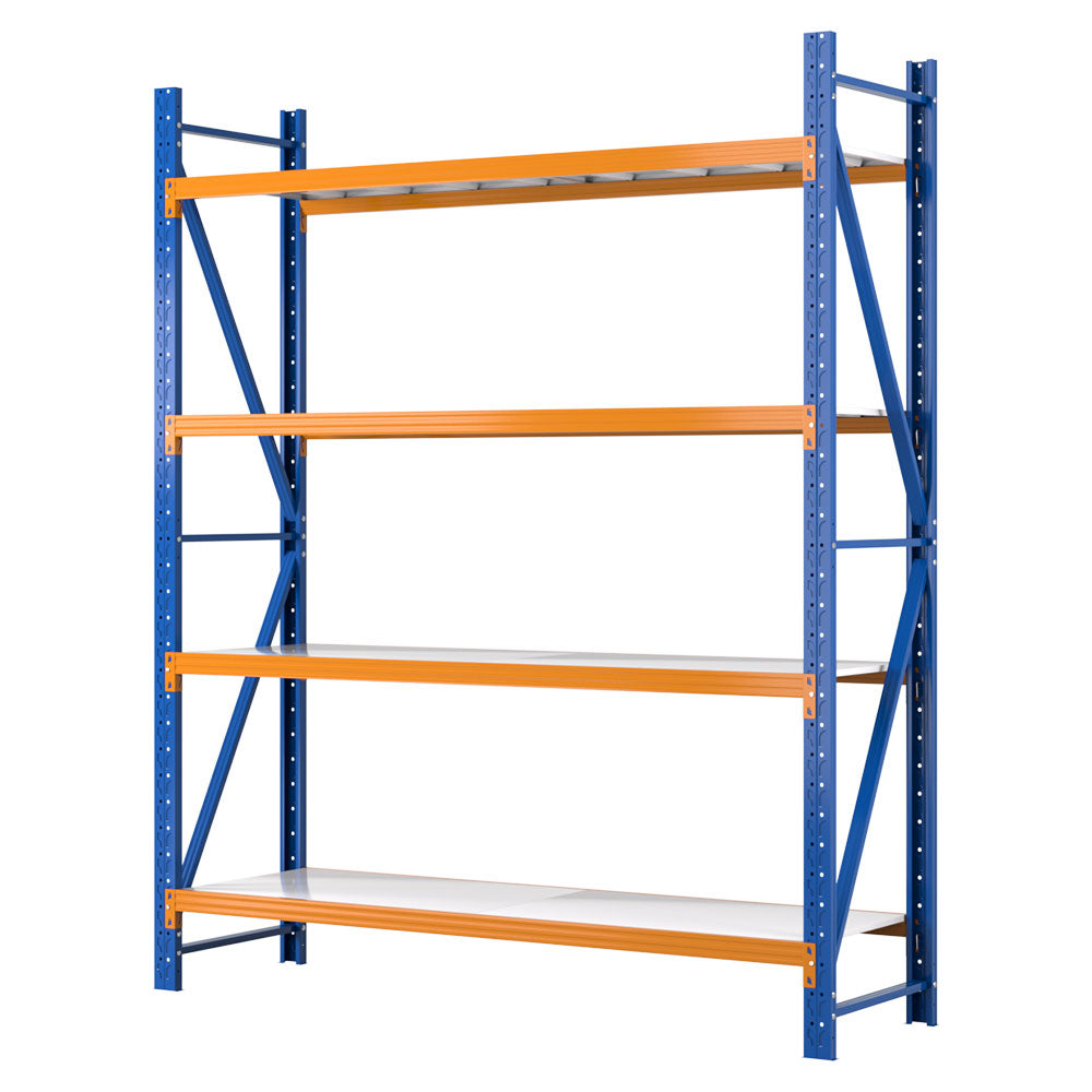 2.4Mx2M Garage Shelving Warehouse Rack Pallet Racking Storage Shelf - Blue