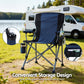 Camping Chair Folding Outdoor Portable Seat Lightweight Beach Picnic Fishing Capacity 120KG Navy Blue