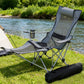 Camping Chair Adjustable Reclining Portable Outdoor Folding Chair Grey