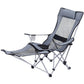 Camping Chair Adjustable Reclining Portable Outdoor Folding Chair Grey