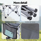 Camping Chair Adjustable Reclining Portable Outdoor Folding Chair Grey