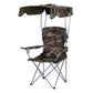 Camping Chair With Canopy Folding Outdoor Portable Seat Lightweight Beach Picnic Fishing Capacity 120KG Army Green
