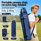 Camping Chair With Canopy Folding Outdoor Portable Seat Lightweight Beach Picnic Fishing Capacity 120KG Navy Blue