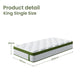 Riley 30cm 5-Zone Cooling Gel Memory Foam Pocket Spring Mattress  - King Single