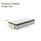 Aster 34cm Latex Hybrid 5-Zone Pocket Spring Mattress - Single