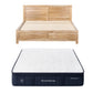 Yowah Bed & Mattress Package with 34cm Mattress Medium Cooling Gel Mattress - Natural Queen