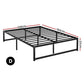 Malachia Bed & Mattress Package with 30cm Mattress Metal Bed Frame - Black Double