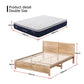 Yowah Bed & Mattress Package with 30cm Mattress Latex Mattress Medium Firm - Pine Double