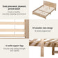 Yowah Bed & Mattress Package with 30cm Mattress Latex Mattress Medium Firm - Pine Double