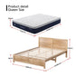 Yowah Bed & Mattress Package with 30cm Mattress Latex Mattress Medium Firm - Pine Queen