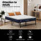 Malachia Bed & Mattress Package with 30cm Mattress Metal Bed Frame - Black Queen
