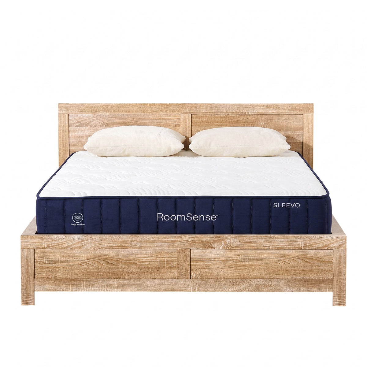 Yowah Bed & Mattress Package with 26cm Firm Mattress - Natural Queen