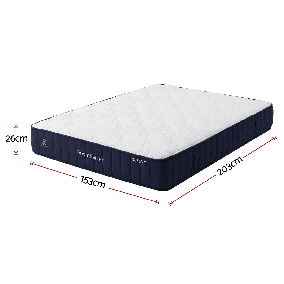 Yowah Bed & Mattress Package with 26cm Firm Mattress - Natural Queen