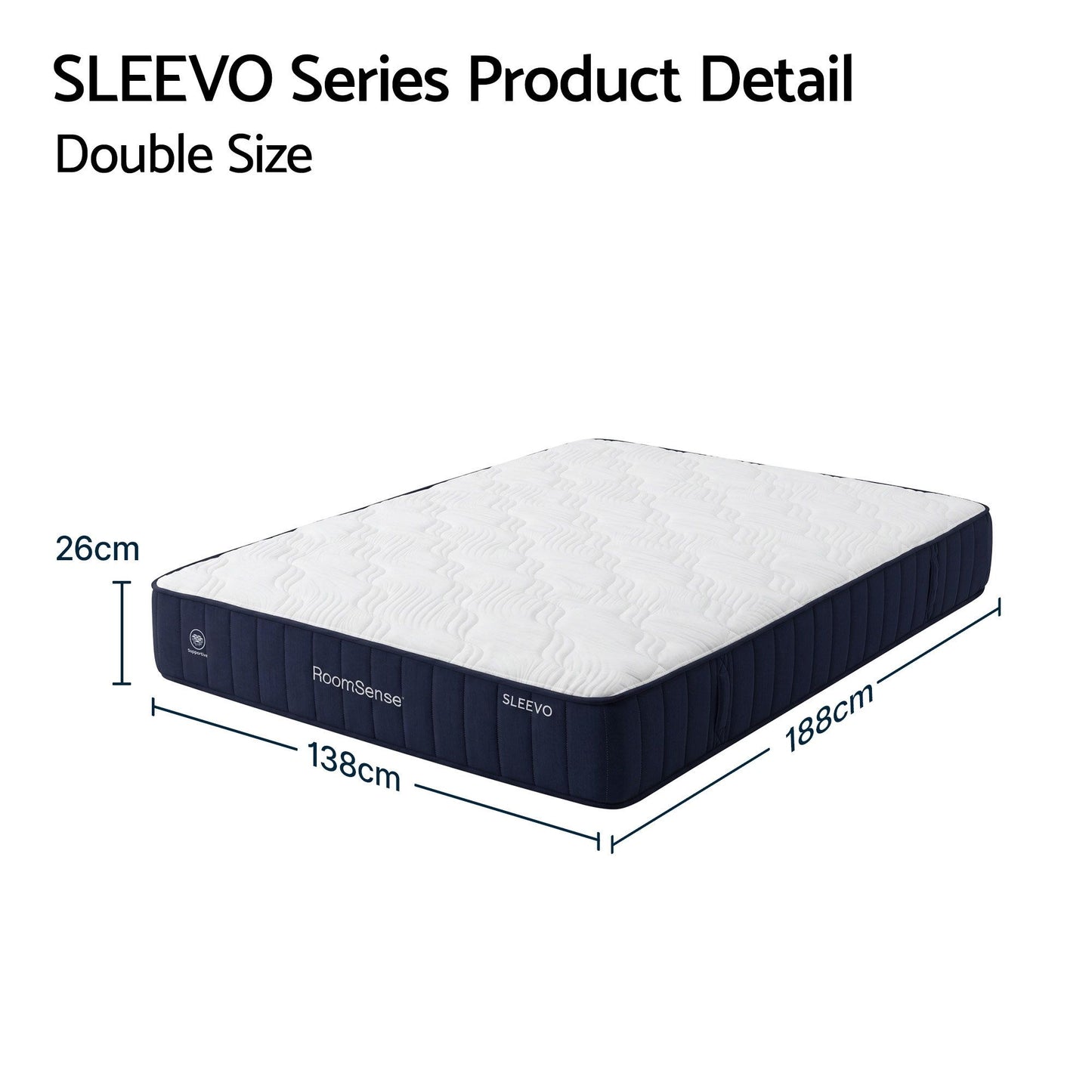 Corinne 26cm Orthopedic Firm Mattress for Back Pain Relief - Double