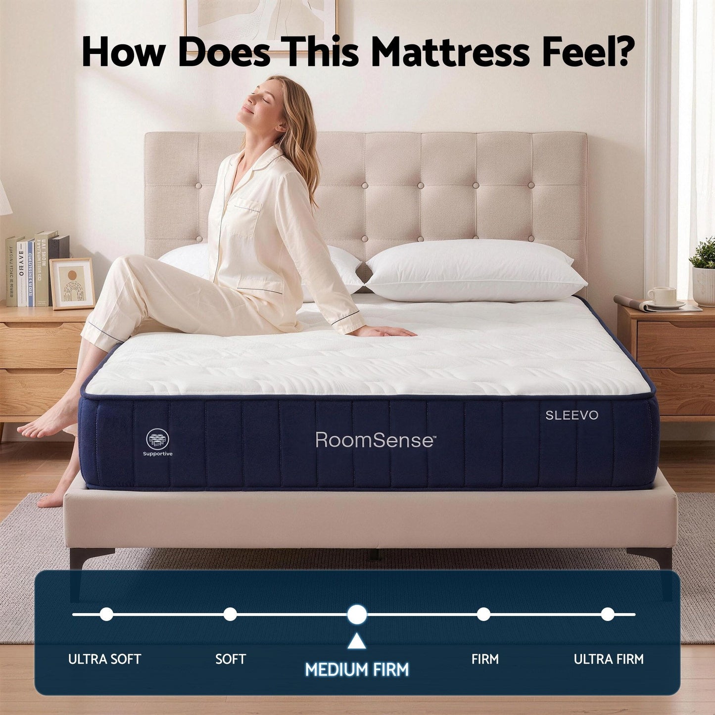 Corinne 26cm Orthopedic Firm Mattress for Back Pain Relief - Double