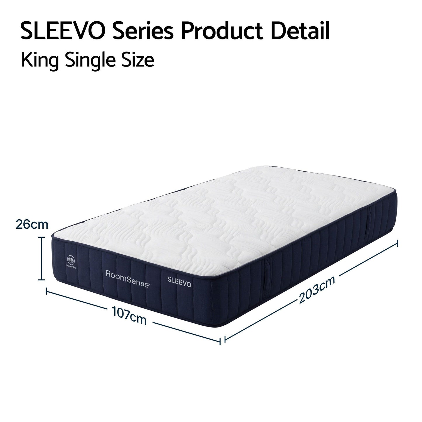 Corinne 26cm Orthopedic Firm Mattress for Back Pain Relief - King Single