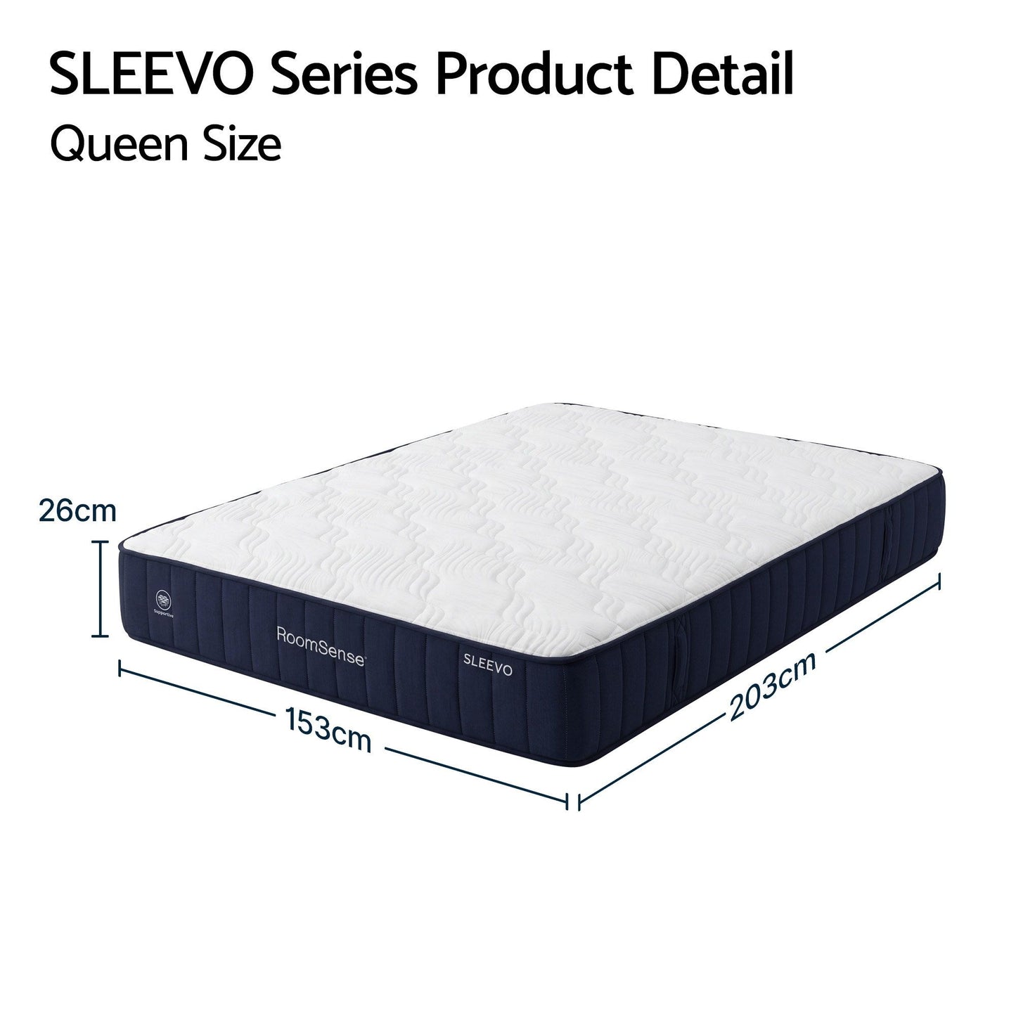Corinne 26cm Orthopedic Firm Mattress for Back Pain Relief - Queen