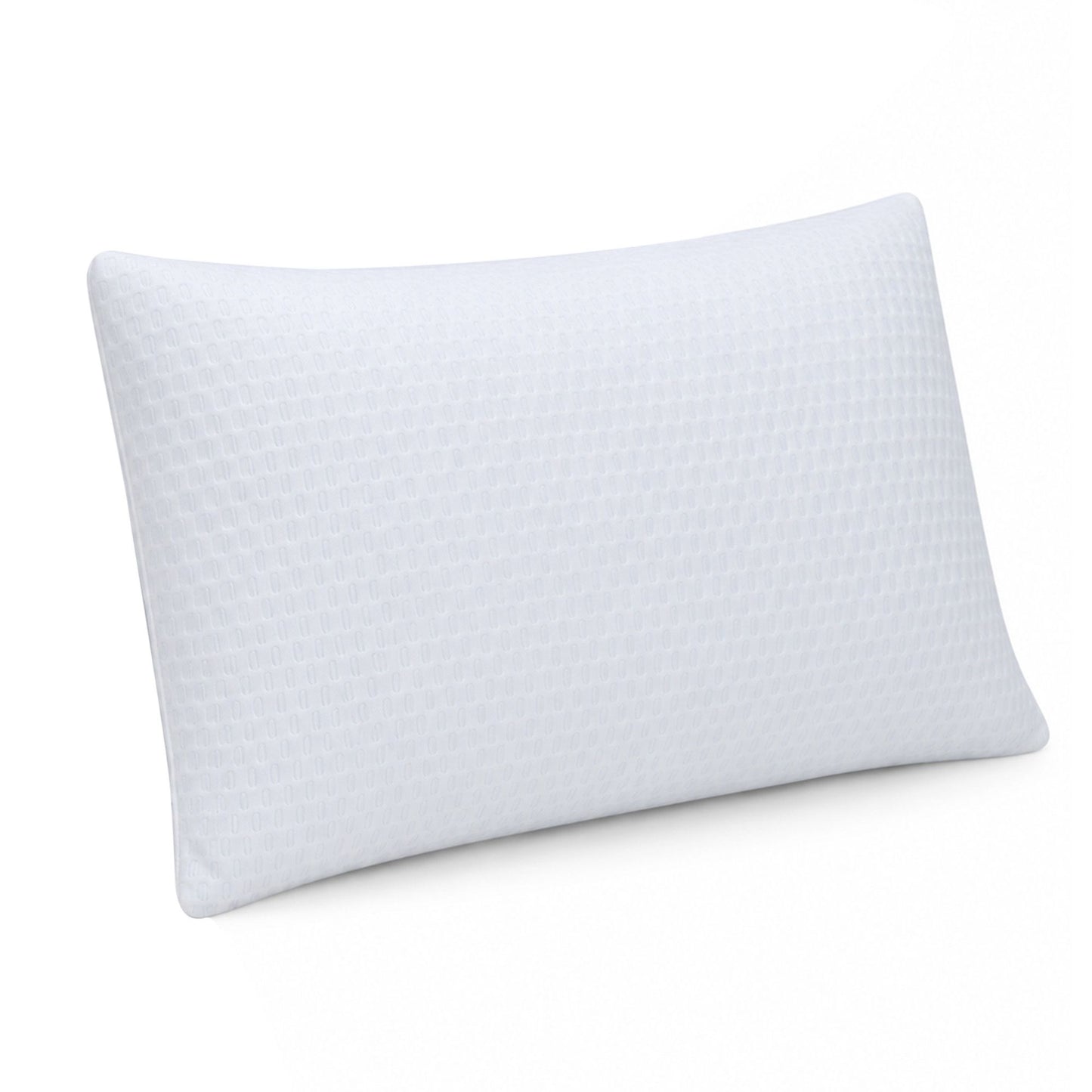 Cooling Memory Foam Pillows Anti-Clumping Solid Core Washable Cover - White