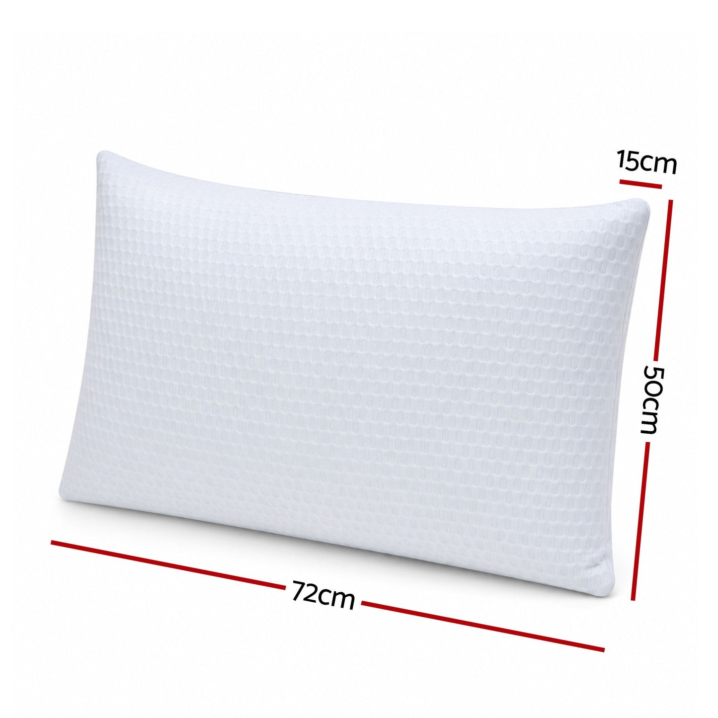 Cooling Memory Foam Pillows Anti-Clumping Solid Core Washable Cover - White