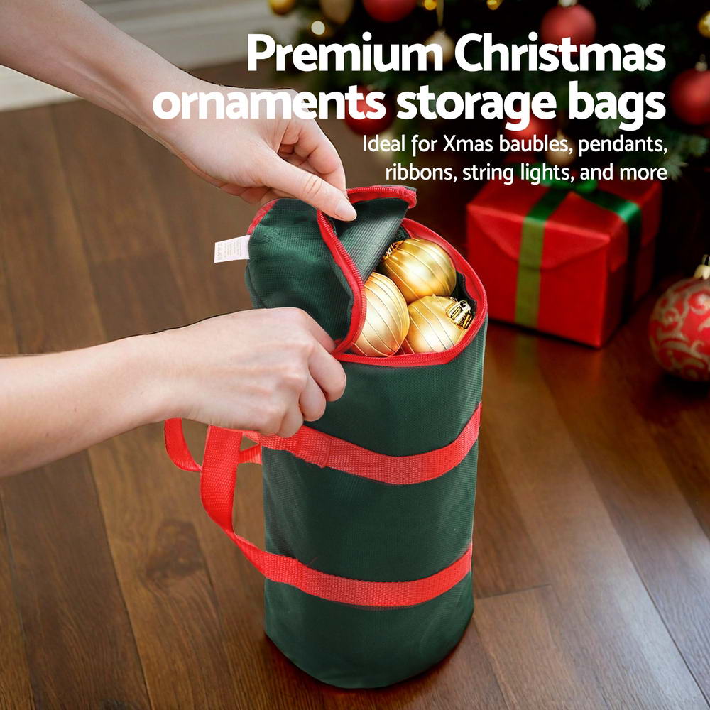 Christmas Baubles Storage Bag Xmas Ornaments Bag Container - Green