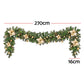 2.7M Christmas Garland 8 Mode LEDs Timing 200 Tips Flowers Balls