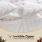 Christmas Tree Pillow Covers 2 Packs Cushion Covers Soft Faux Fur Jacquard Throw Pillow Covers 45 x 45cm White