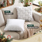 Christmas Tree Pillow Covers 2 Packs Cushion Covers Soft Faux Fur Jacquard Throw Pillow Covers 45 x 45cm White