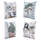 Christmas Cushion Covers Set of 4 Pillow Covers 45x45cm with 4 Cute Patterns Blue