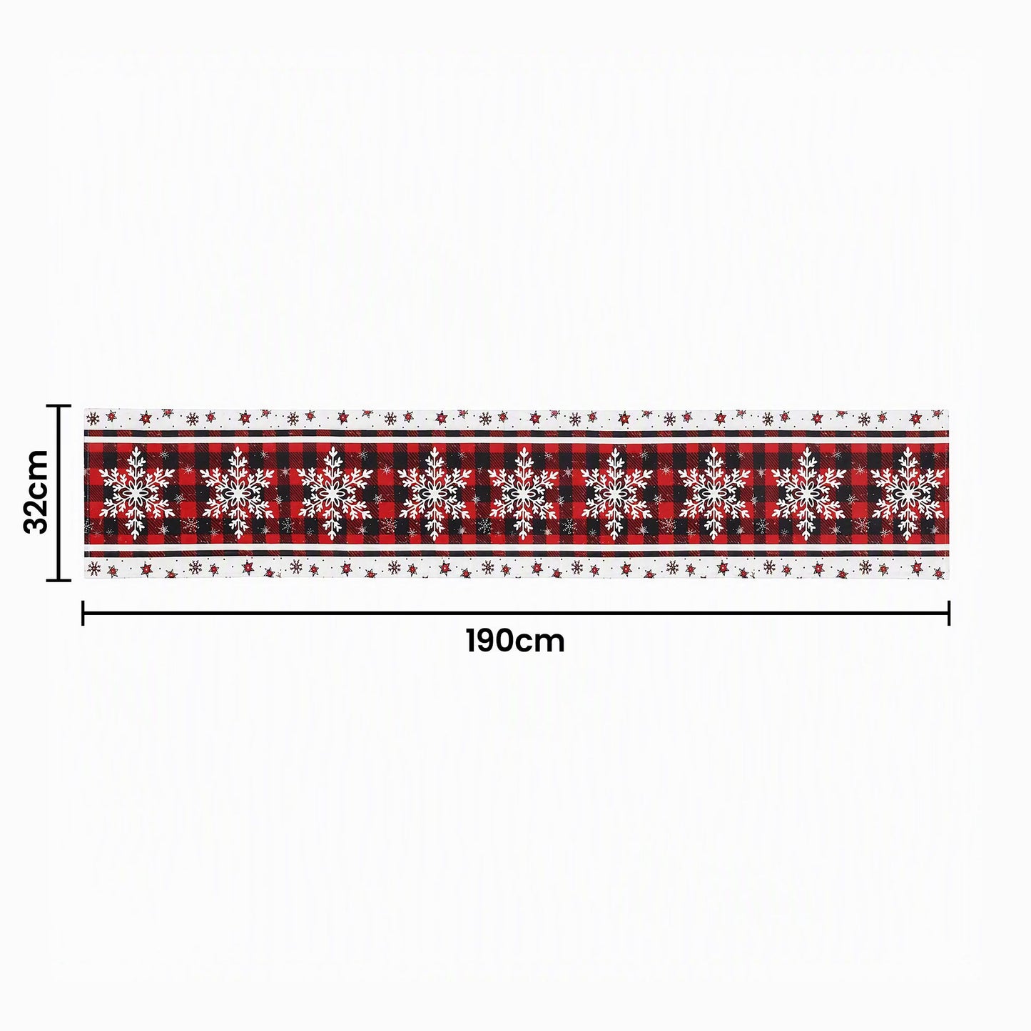 Christmas Table Runner Snowflake 190x32CM Dining Party Decor Linen