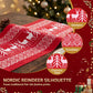Christmas Table Runner Reindeers 270x28CM Dining Party Decor Red