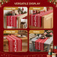 Christmas Table Runner Reindeers 270x28CM Dining Party Decor Red
