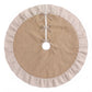120cm Christmas Tree Skirt Linen Christmas Tree Mat Decor