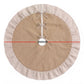 120cm Christmas Tree Skirt Linen Christmas Tree Mat Decor