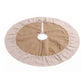 90cm Christmas Tree Skirt Linen Christmas Tree Mat Decor