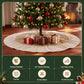 90cm Christmas Tree Skirt Linen Christmas Tree Mat Decor
