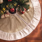 90cm Christmas Tree Skirt Linen Christmas Tree Mat Decor