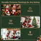 Christmas Stockings 2 Pack Large 3D Plush Santa Snowman 43.5cm Christmas Decor for Family Holiday Christmas Party Decorations