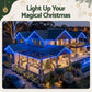 32M Christmas Lights Solar Icicle String Lights 960 LED Blue