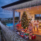 32M Christmas Lights Solar Icicle String Lights 960 LED Cool White