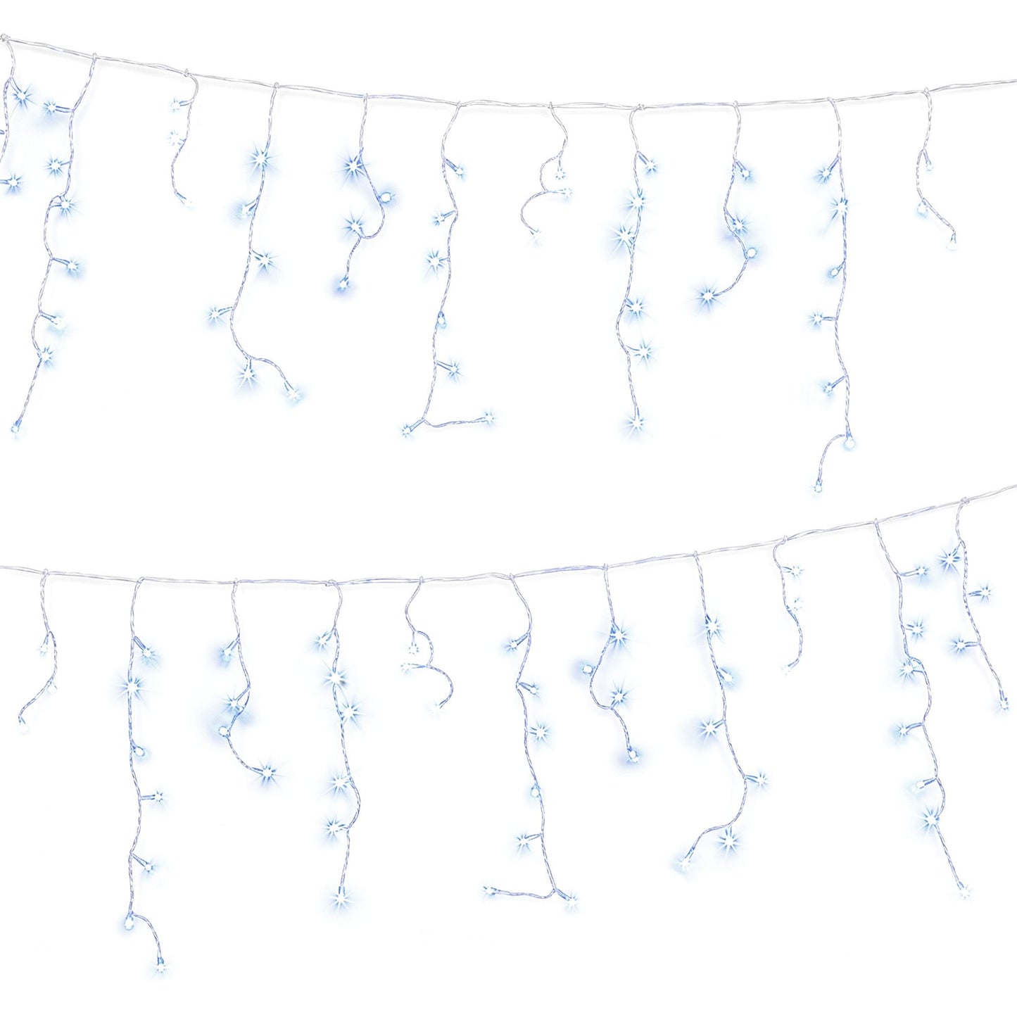 32M Christmas Lights Solar Icicle String Lights 960 LED Cool White