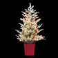 3ft 1m Christmas Tree LED Potted Xmas Party Decor Red Barries Flocked