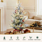 3ft 1m Christmas Tree LED Potted Xmas Party Decor Red Barries Flocked