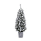 4ft 1.2m 80 LED Christmas Tree Potted Snowy Xmas Tree