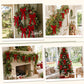 12Pcs Red Velvet Christmas Bows Tree Decorations Xmas Decor