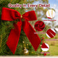 24Pcs Red Velvet Christmas Bows Tree Decorations Xmas Decor
