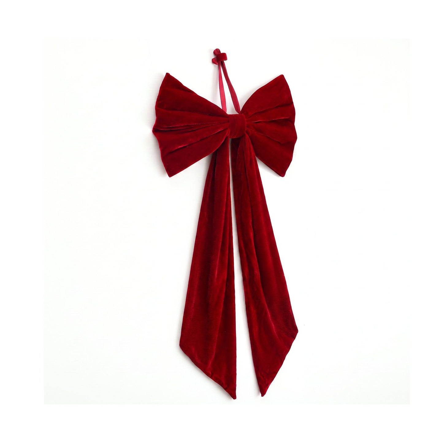 Red Velvet Christmas Bows Tree Decorations Xmas Ornaments