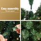 6ft 1.8m Christmas Tree LED Corner Xmas Tree Half 8 Modes Multi-color